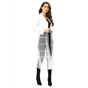 NEW ORIGAMI vegan silk with mesh duster in white